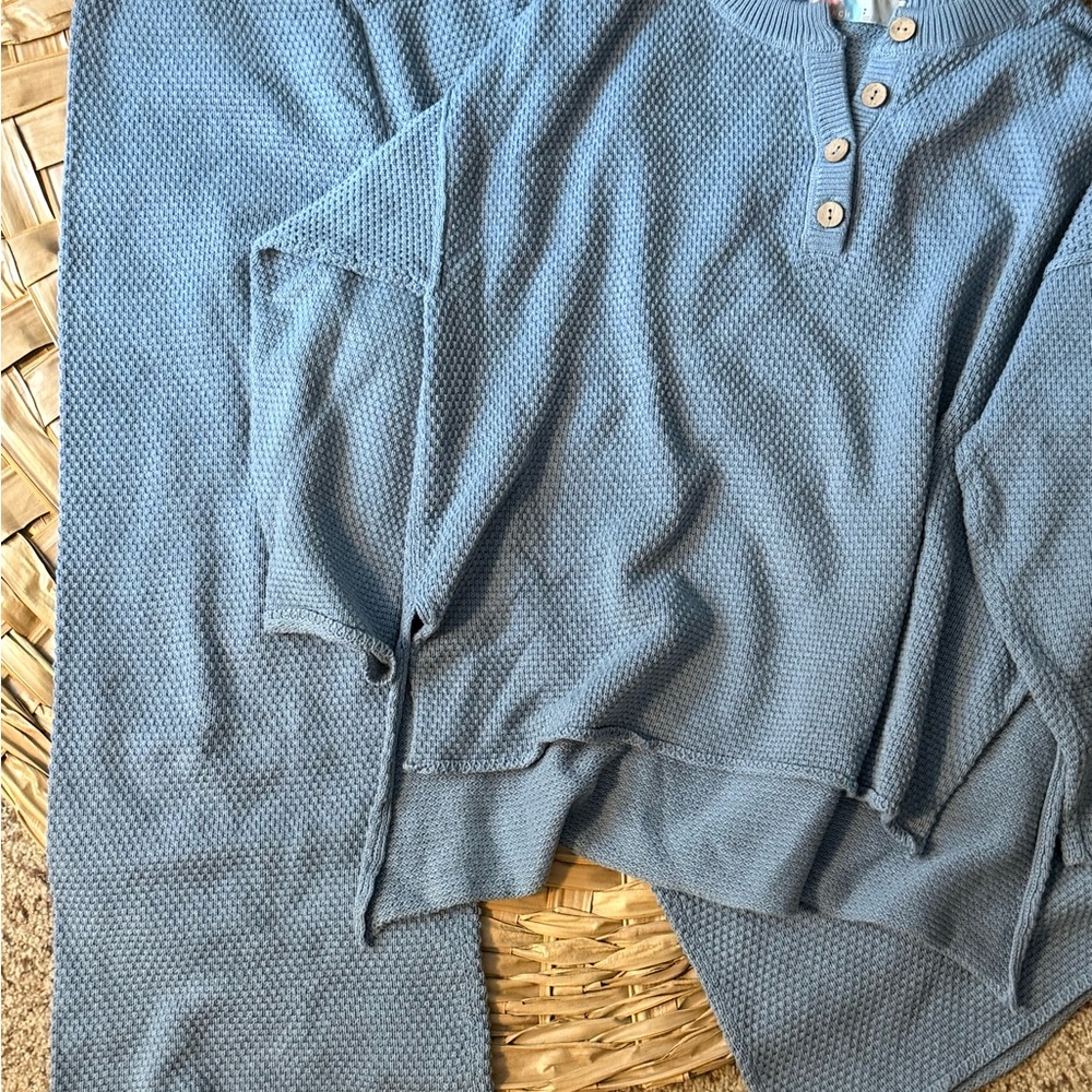 FREE PEOPLE Hailee Blue Lounge Set